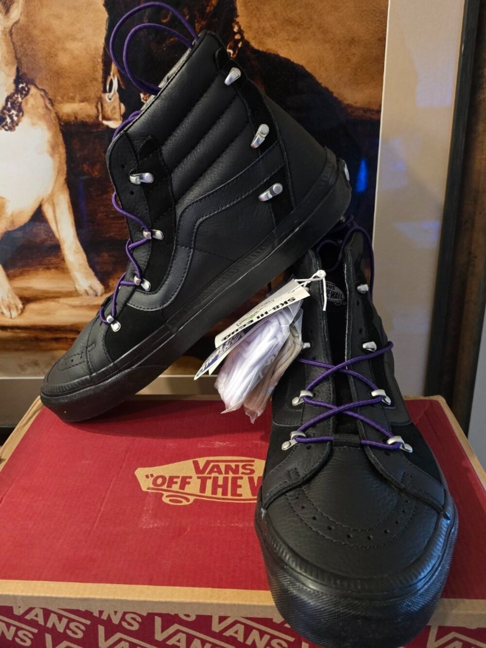 Vans SK8-Hi Echo DX Utility Kit VN0A7Q5O1OJ Blackout / Black Shoes Men's 12 NEW